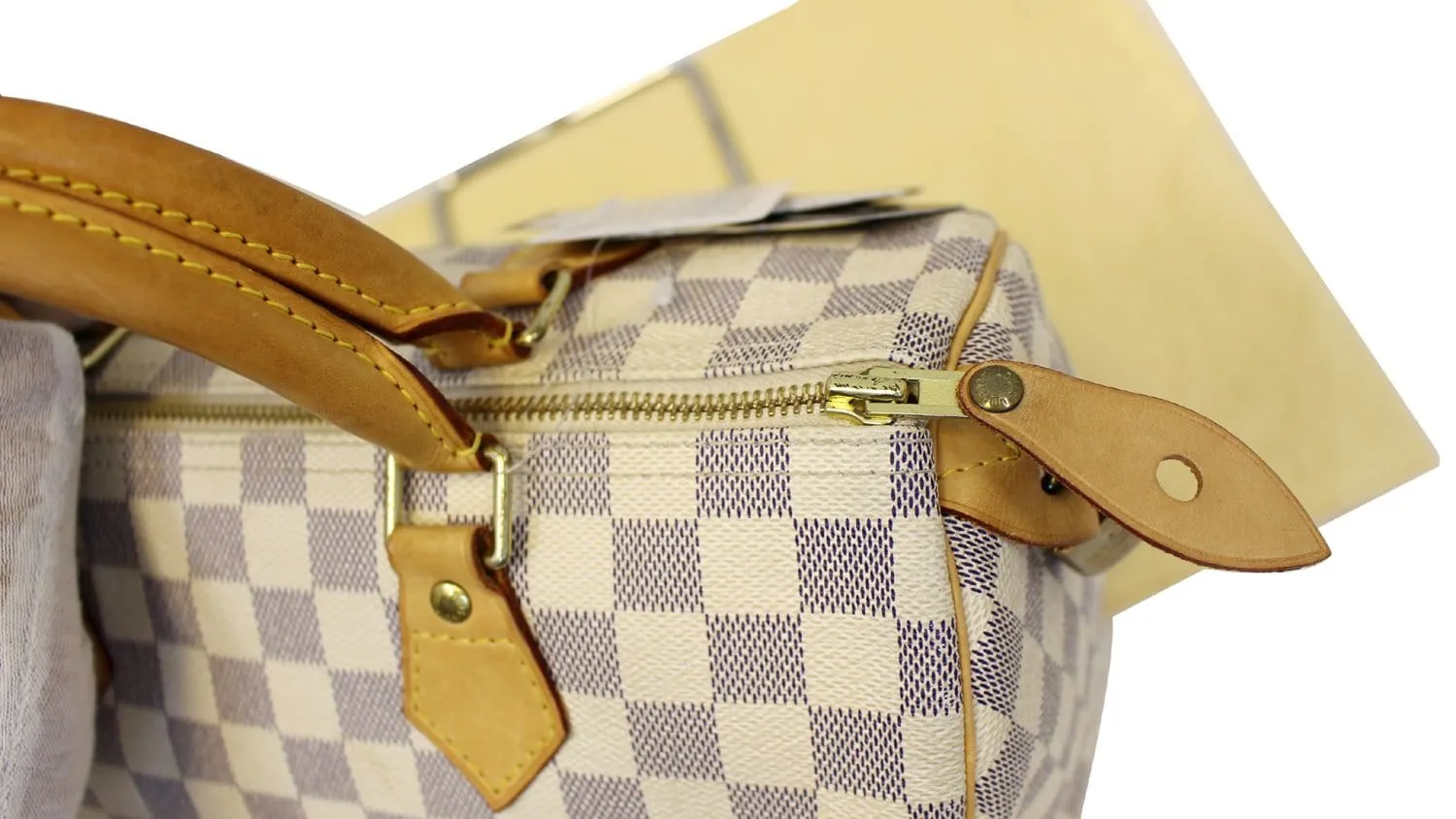 LOUIS VUITTON Damier Azur Speedy 35 Satchel Bag