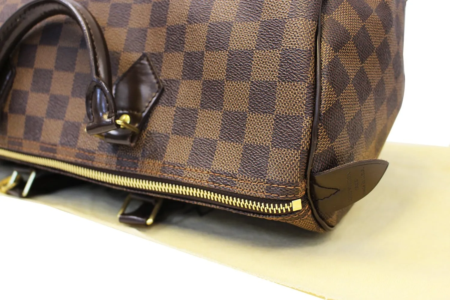 LOUIS VUITTON Damier Ebene Speedy 35 Satchel
