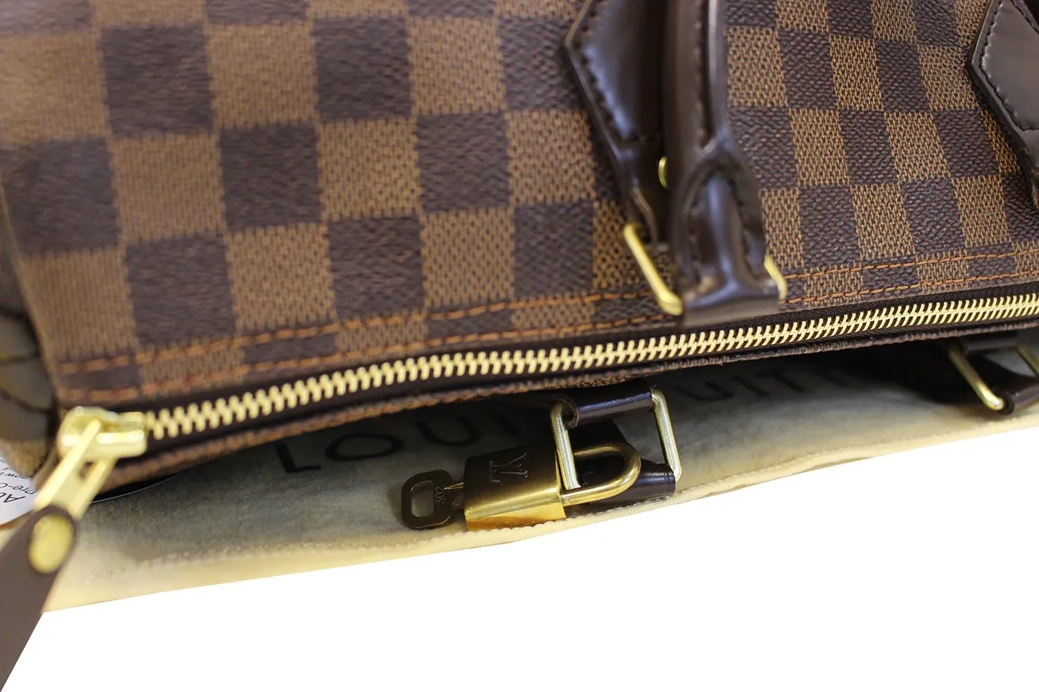 LOUIS VUITTON Damier Ebene Speedy 35 Satchel