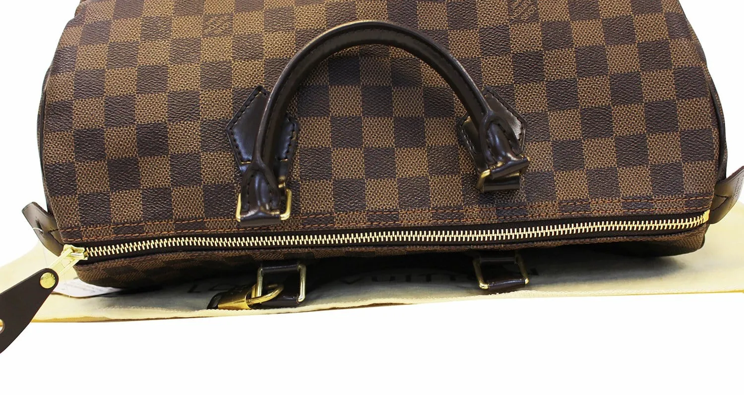 LOUIS VUITTON Damier Ebene Speedy 35 Satchel