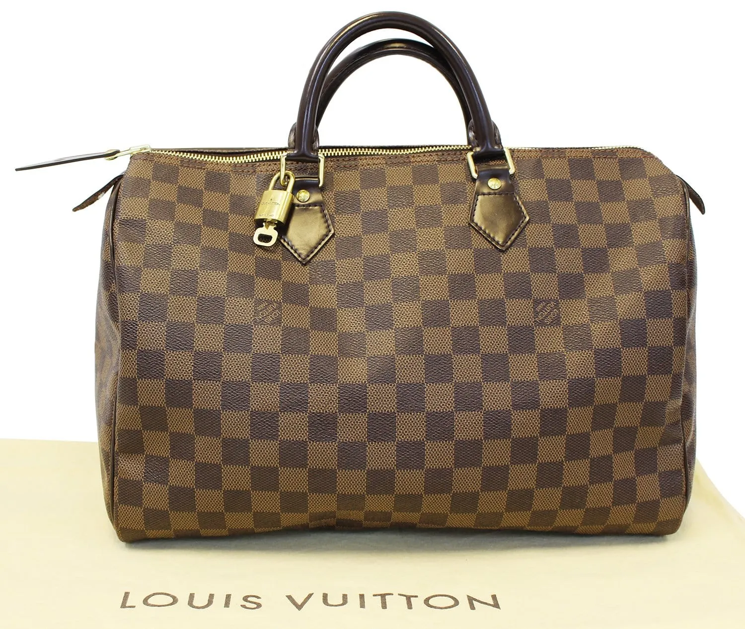 LOUIS VUITTON Damier Ebene Speedy 35 Satchel
