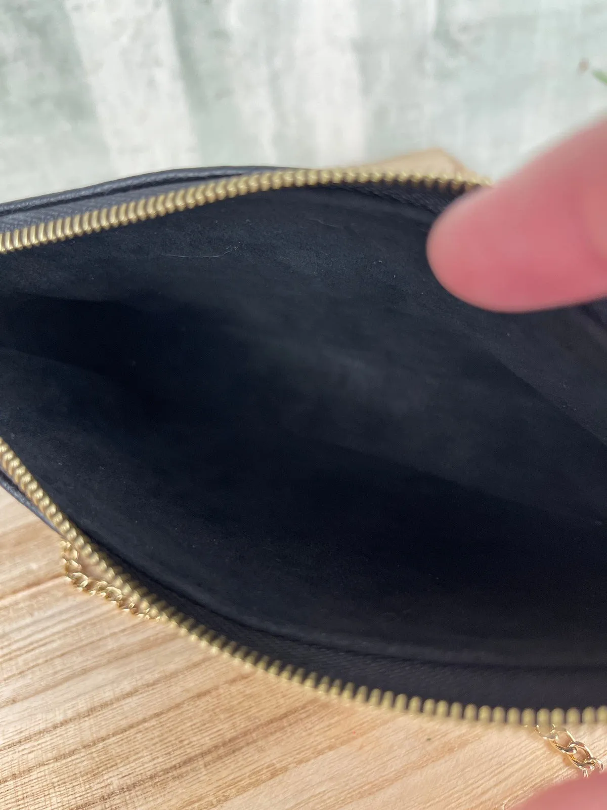 LOUIS VUITTON Empreinte Monogram Giant Mini Pochette Accessories Black Bag