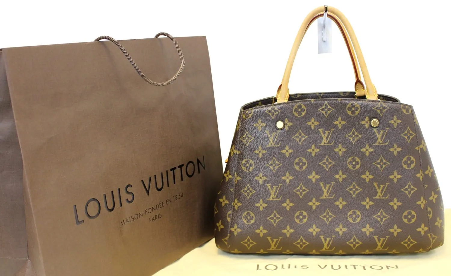 LOUIS VUITTON Monogram Canvas Montaigne MM Shoulder Bag