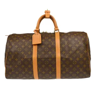 Louis Vuitton Monogram Keepall 50 Duffle Travel Handbag M41426 VI884 XX28943