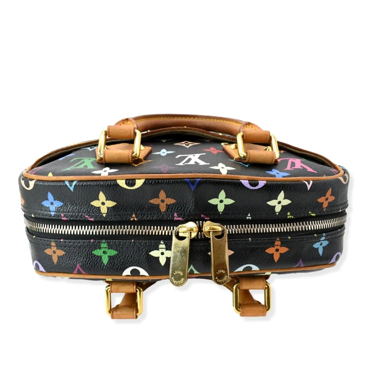 LOUIS VUITTON Trouville Monogram Satchel Bag Multicolor