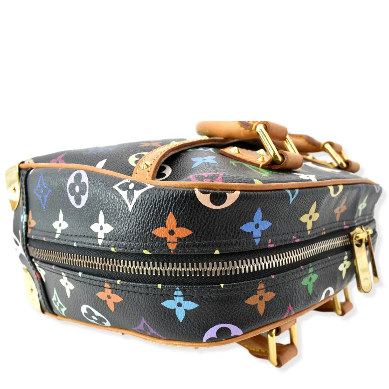 LOUIS VUITTON Trouville Monogram Satchel Bag Multicolor
