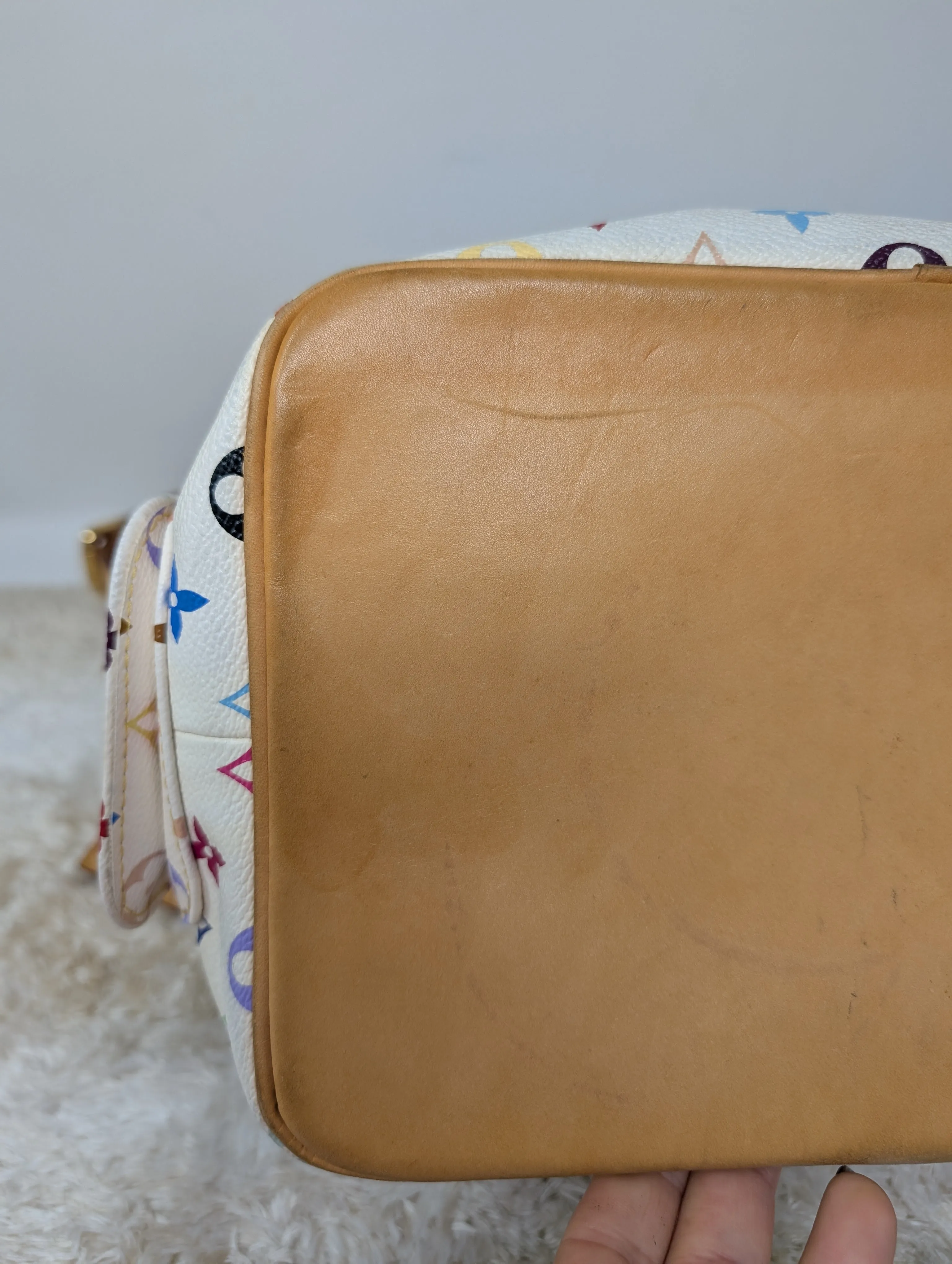 LOUIS VUITTON WHITE MULTICOLOR NOE