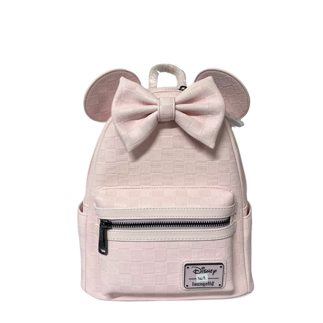 Loungefly Disney Minnie Checkered Texture Mini Backpack DEFECTIVE #369