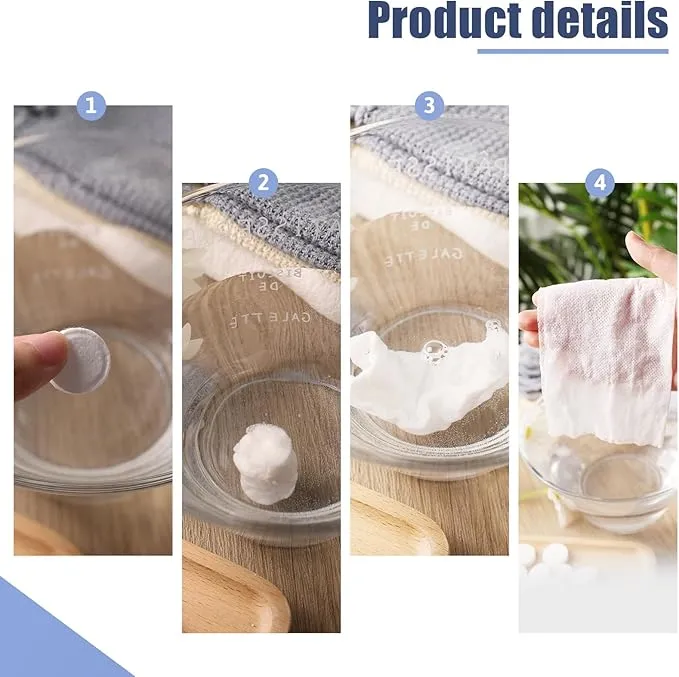 LOVEINUSA 240PCS Compressed Towel, Portable Towel with Tube Container, Coin Tissues Camping Wipes for Home Grooming Outdoor Hiking
