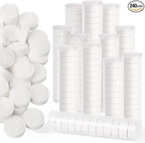 LOVEINUSA 240PCS Compressed Towel, Portable Towel with Tube Container, Coin Tissues Camping Wipes for Home Grooming Outdoor Hiking
