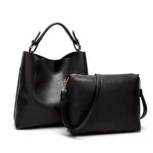 <bold>Bucket & Crossbody Bag Set  <br>Vegan-Leather