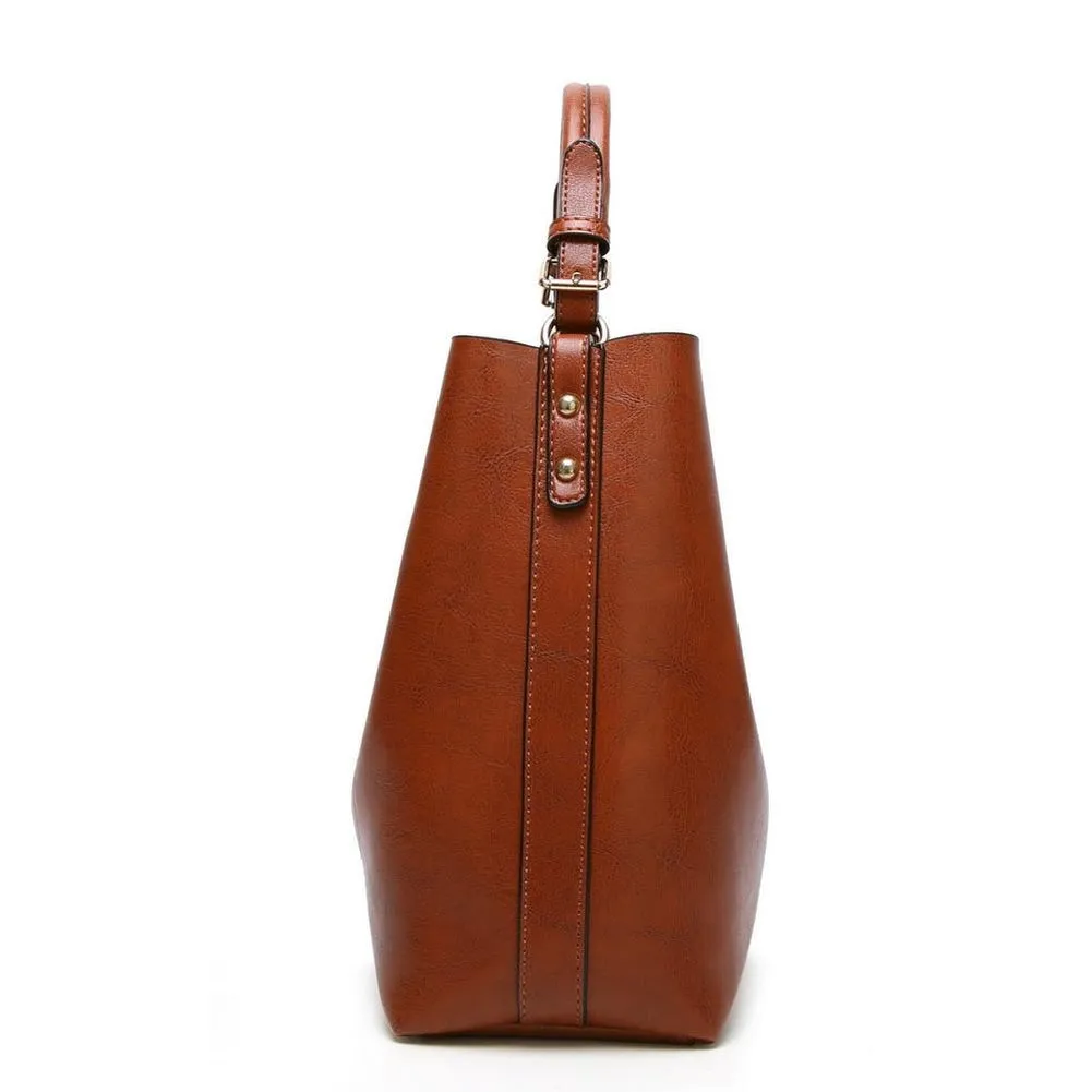 <bold>Bucket & Crossbody Bag Set  <br>Vegan-Leather