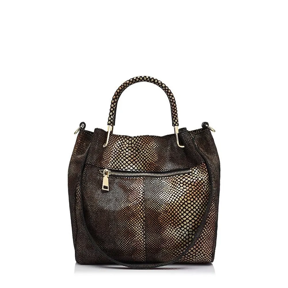 <bold>Bucket / Crossbody Bag <br>Genuine-Leather