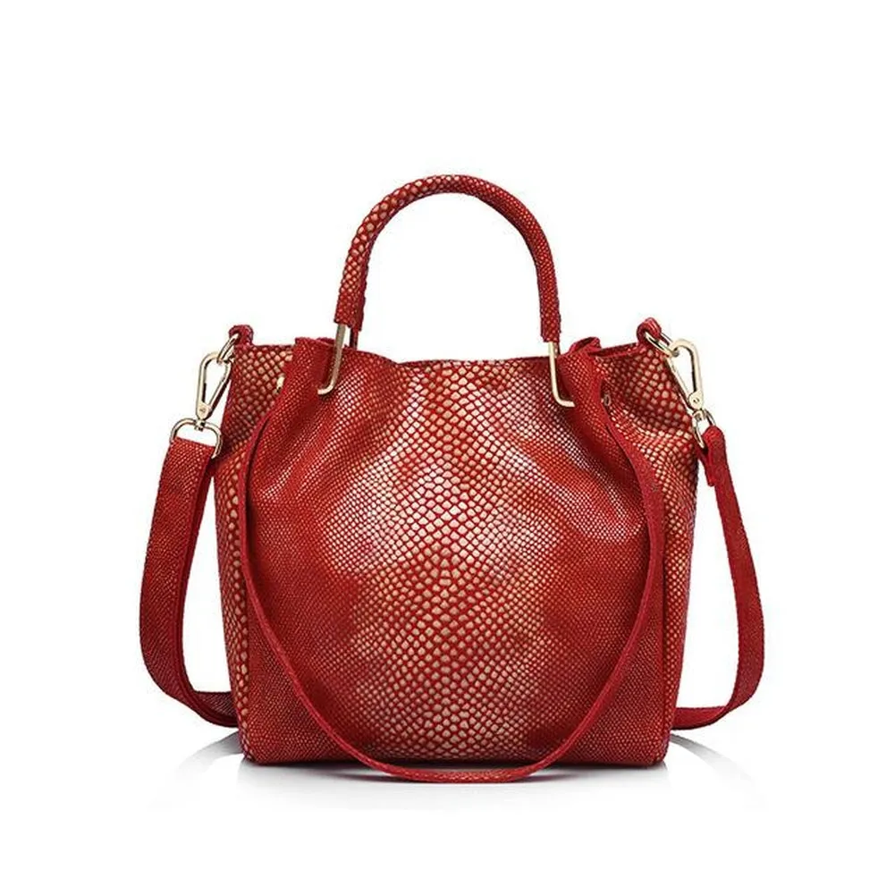 <bold>Bucket / Crossbody Bag <br>Genuine-Leather