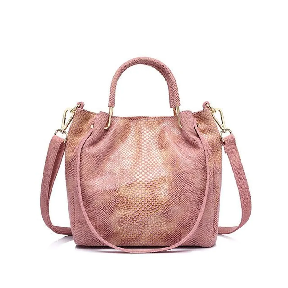 <bold>Bucket / Crossbody Bag <br>Genuine-Leather
