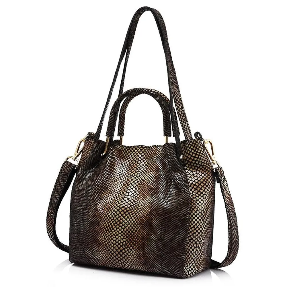 <bold>Bucket / Crossbody Bag <br>Genuine-Leather