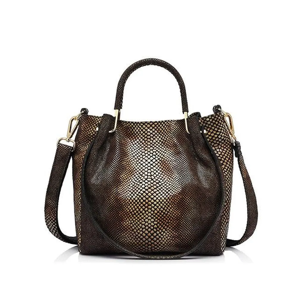 <bold>Bucket / Crossbody Bag <br>Genuine-Leather
