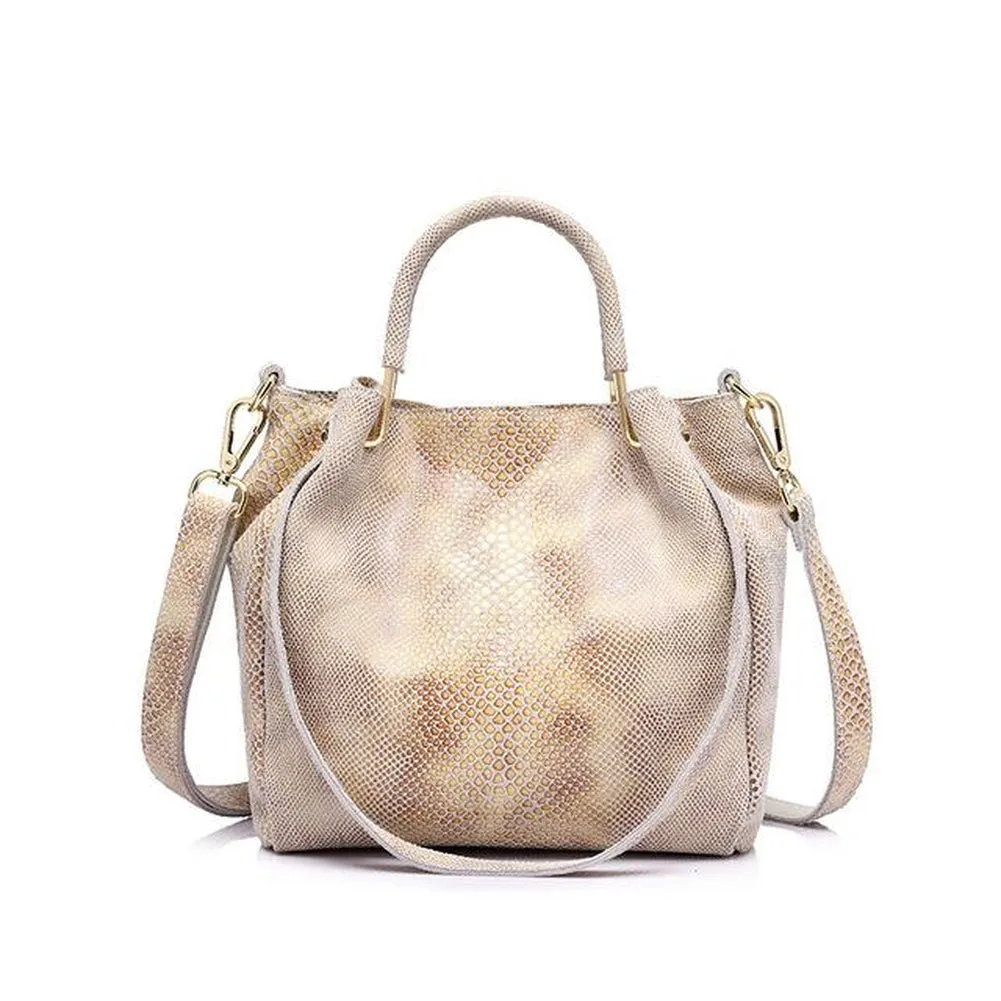 <bold>Bucket / Crossbody Bag <br>Genuine-Leather