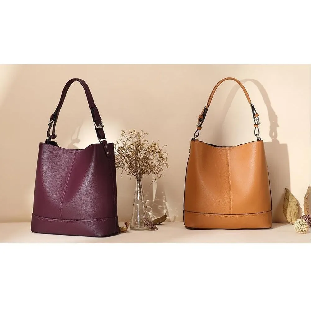 <bold>Bucket  / Tote Bag <br>Genuine-Leather