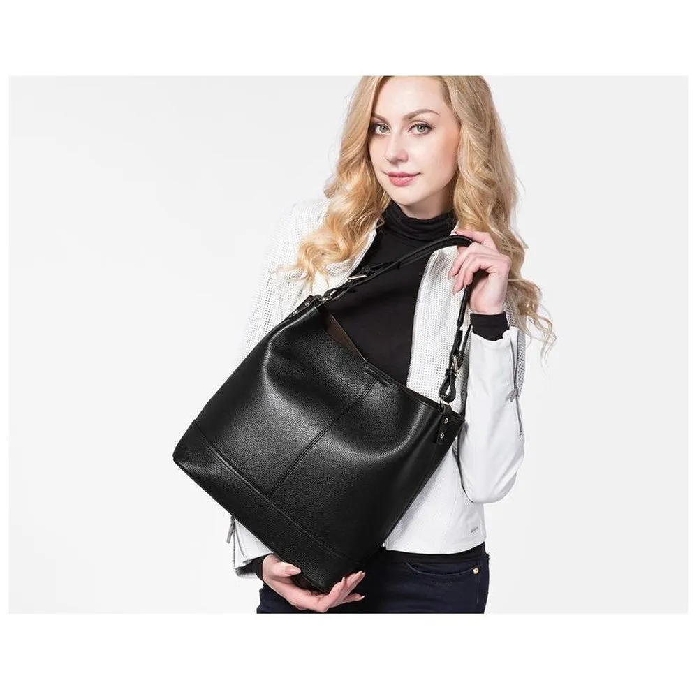 <bold>Bucket  / Tote Bag <br>Genuine-Leather