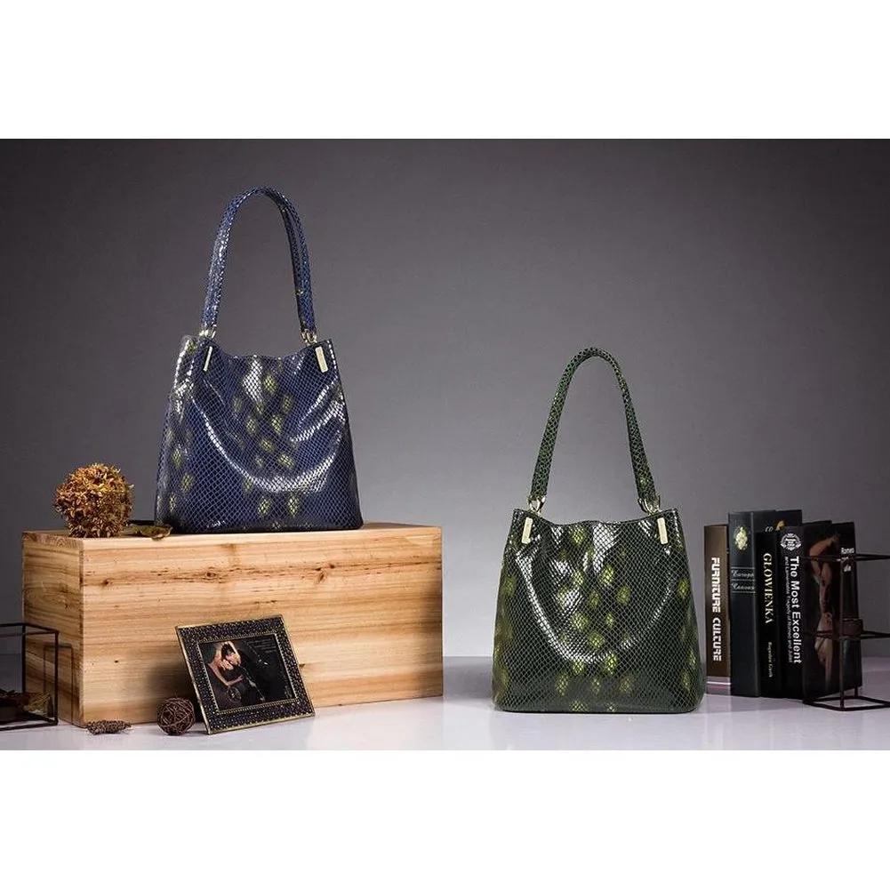 <bold>Bucket  / Tote Bag <br>Genuine-Leather