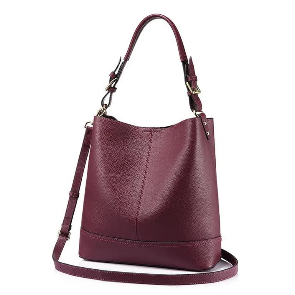 <bold>Bucket  / Tote Bag <br>Genuine-Leather