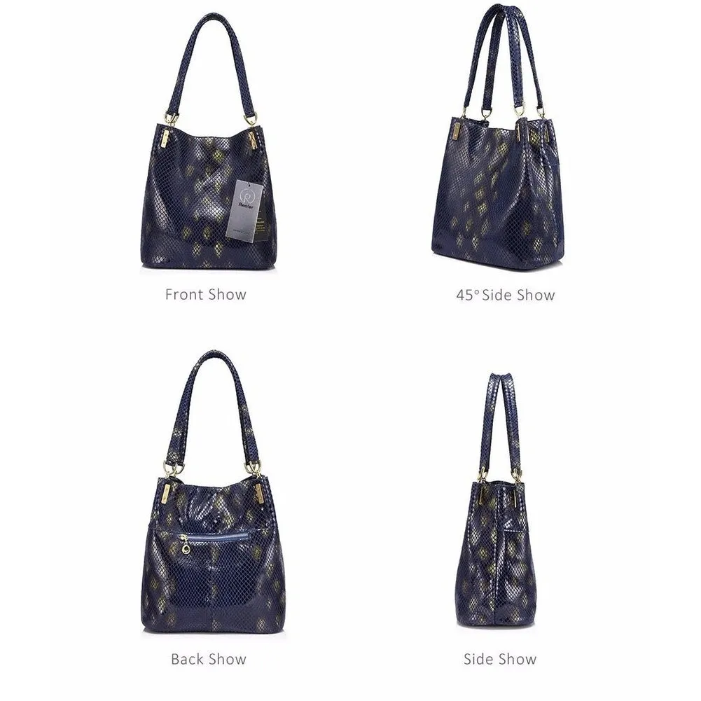<bold>Bucket  / Tote Bag <br>Genuine-Leather