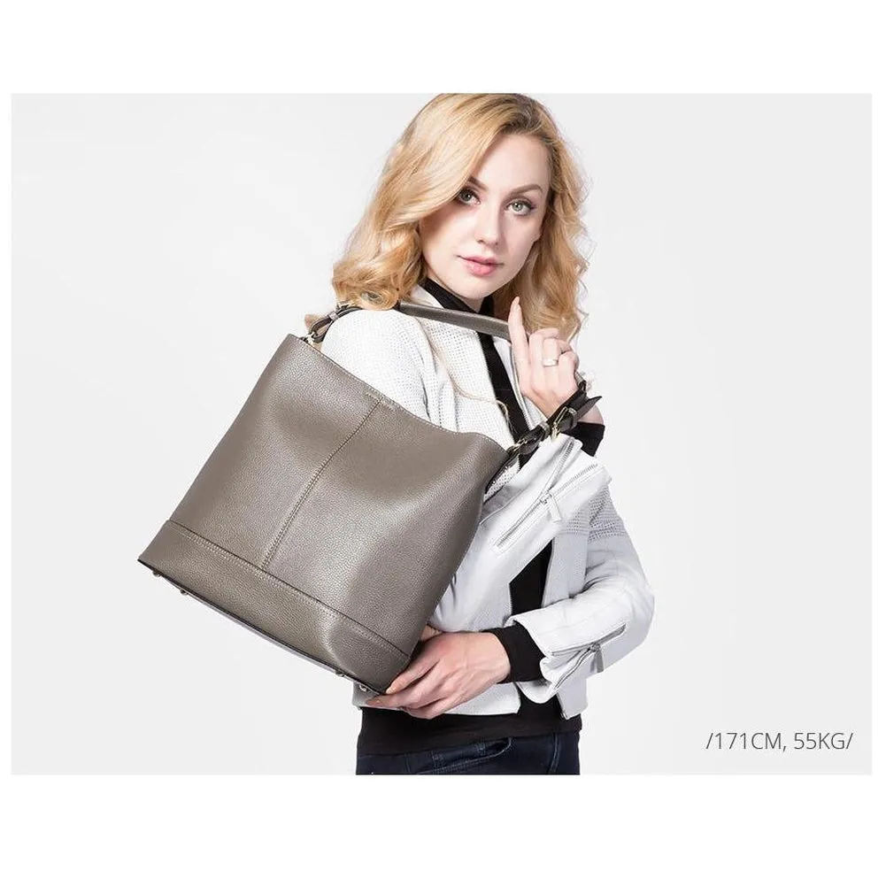 <bold>Bucket  / Tote Bag <br>Genuine-Leather