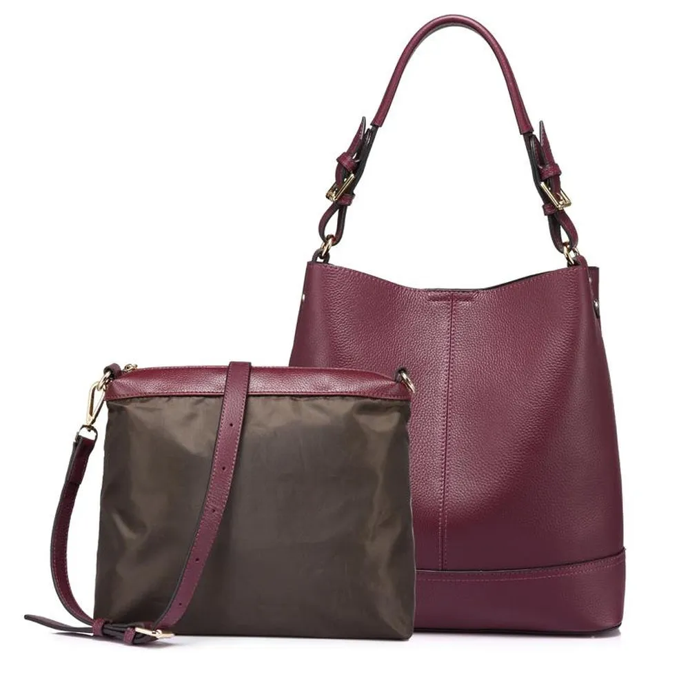 <bold>Bucket  / Tote Bag <br>Genuine-Leather