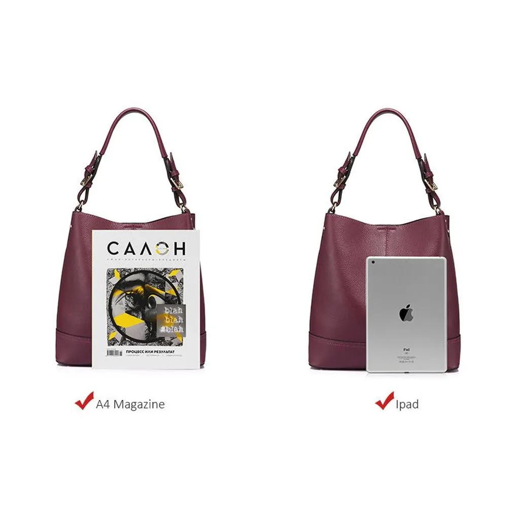 <bold>Bucket  / Tote Bag <br>Genuine-Leather