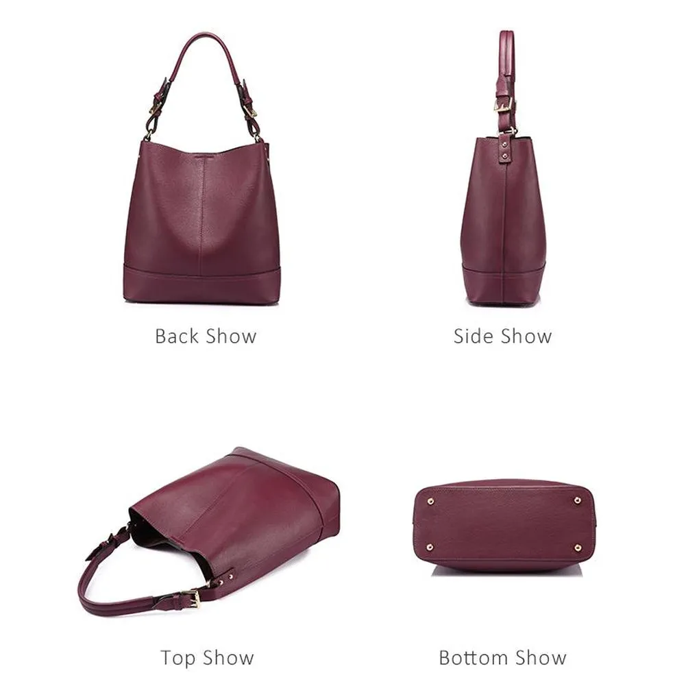 <bold>Bucket  / Tote Bag <br>Genuine-Leather