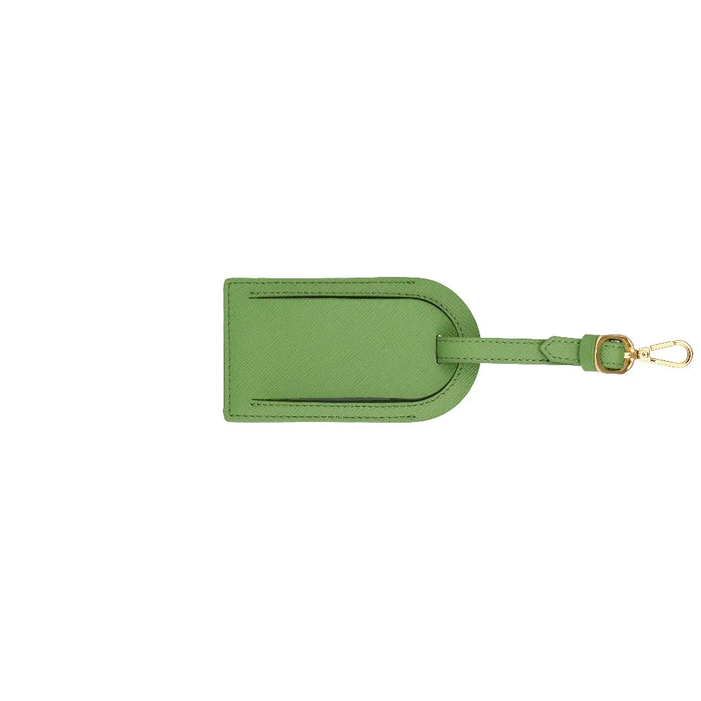 Luggage Tag | Green _saffiano