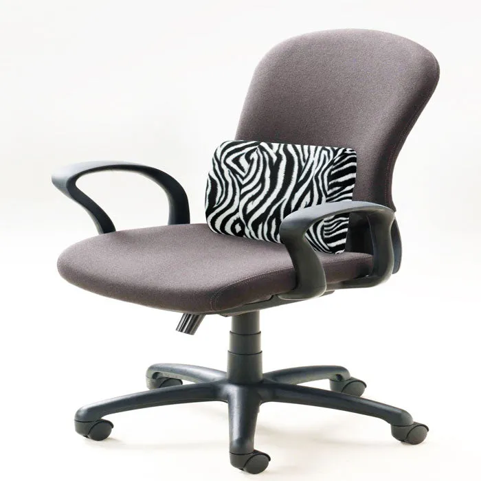 Lumbar and Back Rest Massage Pillow - Zebra Print