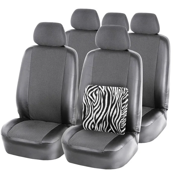Lumbar and Back Rest Massage Pillow - Zebra Print