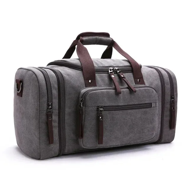 MARKROYAL Mens Canvas Travel Duffel Male Large Capacity Travel Bags Travel Tote Carry on Crossbody bag Overnight Dropshipping