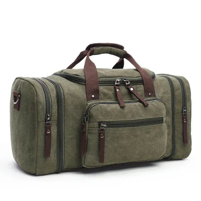 MARKROYAL Mens Canvas Travel Duffel Male Large Capacity Travel Bags Travel Tote Carry on Crossbody bag Overnight Dropshipping