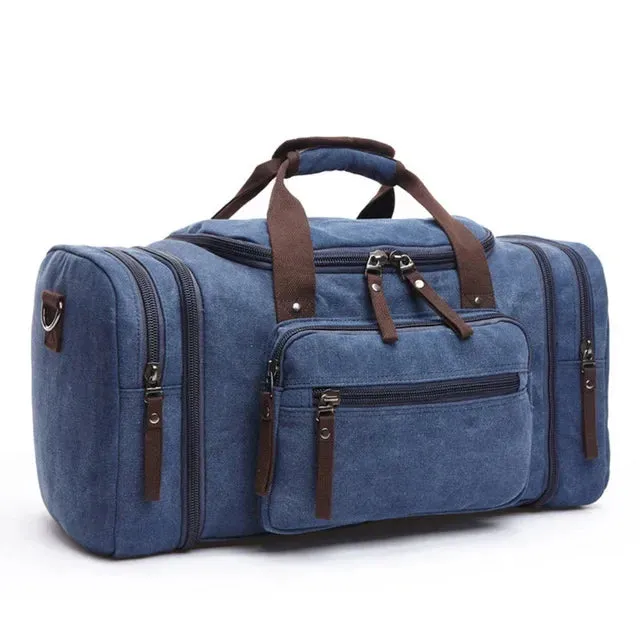 MARKROYAL Mens Canvas Travel Duffel Male Large Capacity Travel Bags Travel Tote Carry on Crossbody bag Overnight Dropshipping