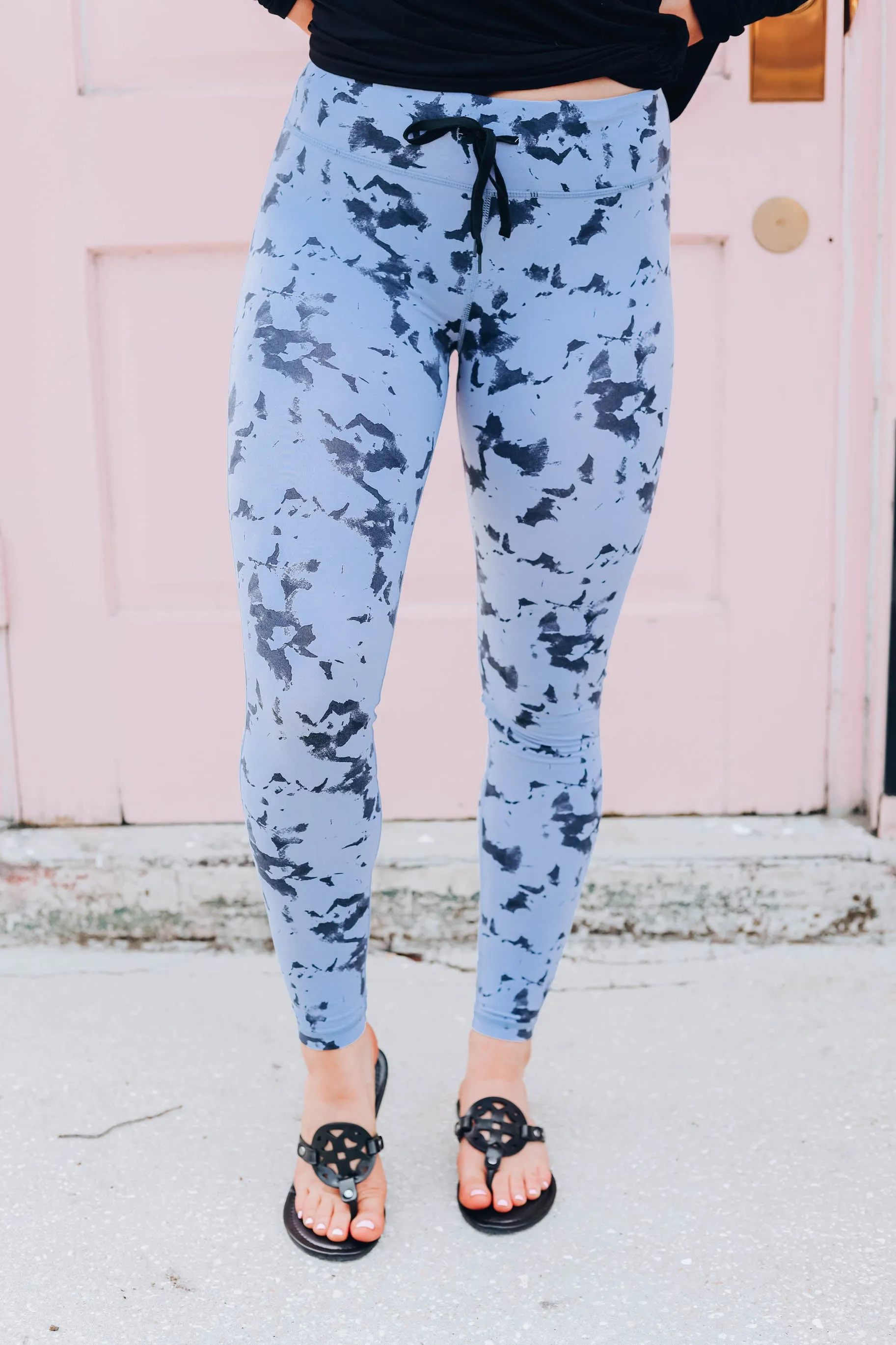 Marleigh Active Leggings - Dusty Blue