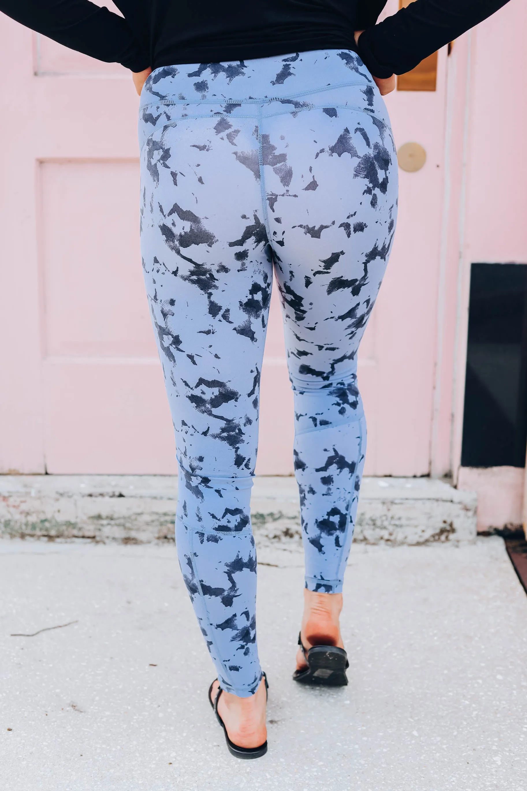 Marleigh Active Leggings - Dusty Blue