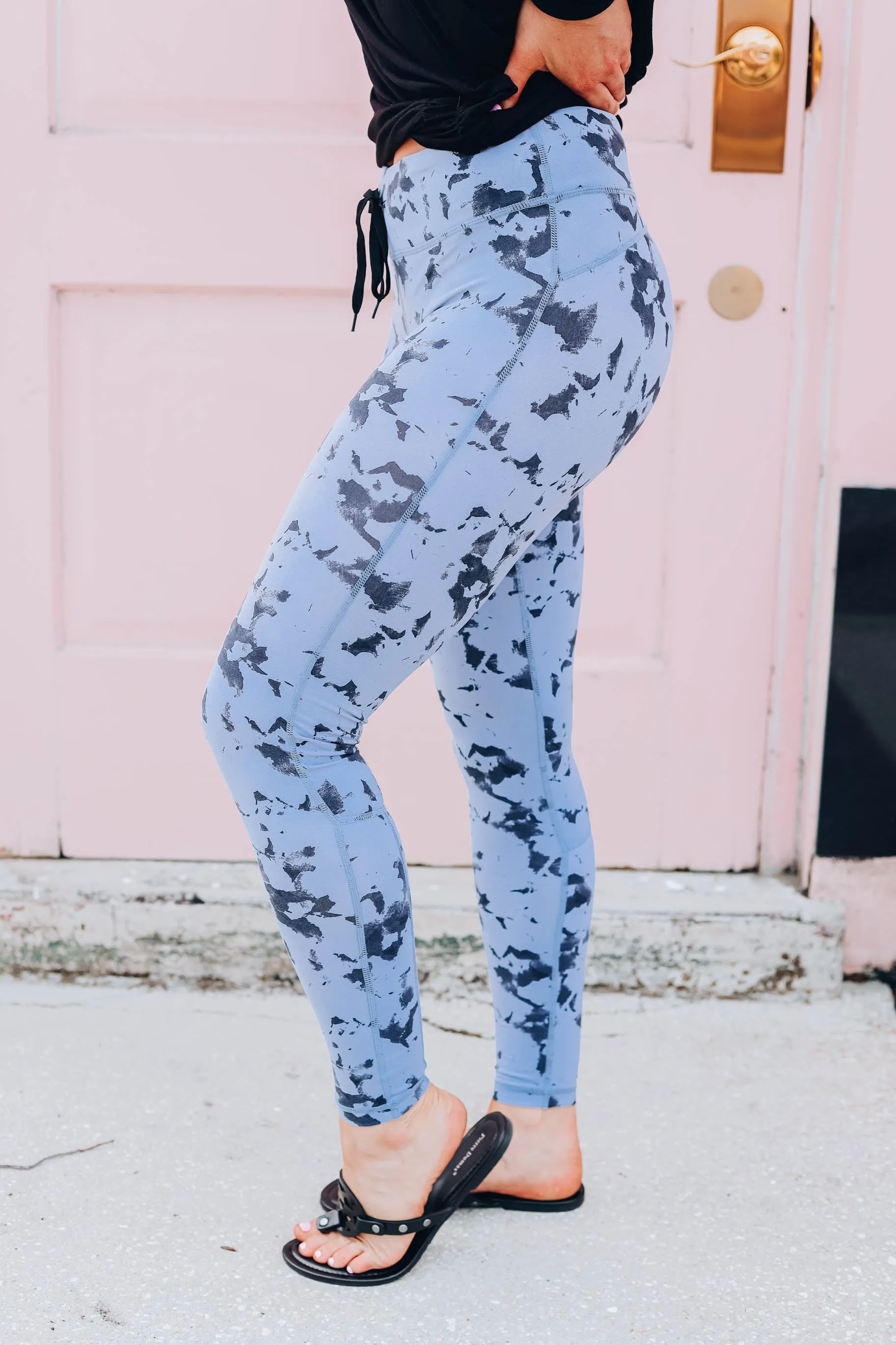 Marleigh Active Leggings - Dusty Blue