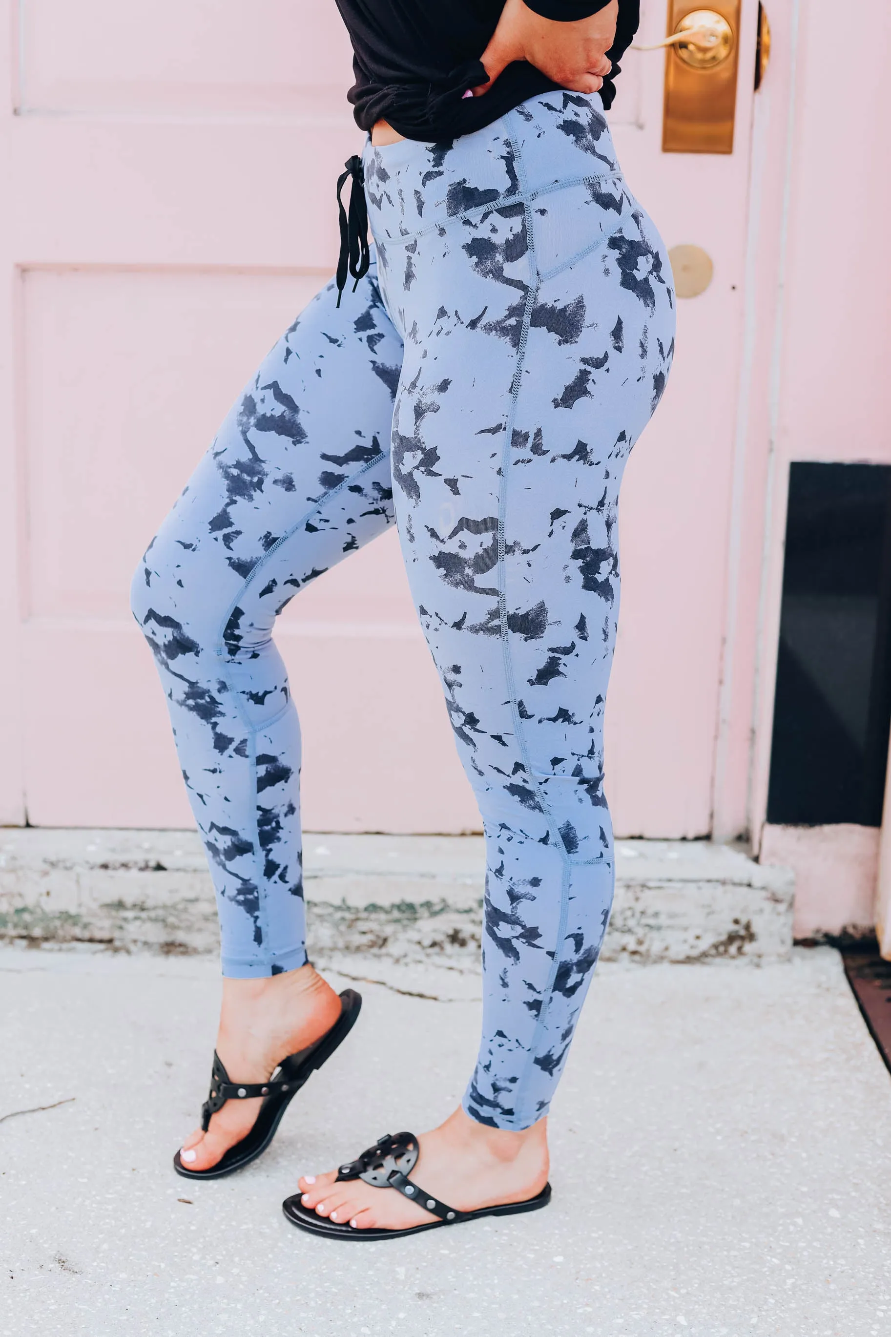 Marleigh Active Leggings - Dusty Blue