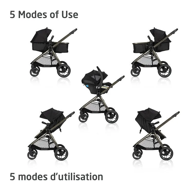 Maxi-Cosi Zelia Luxe 5-in-1 Modular Travel System - New Hope Black