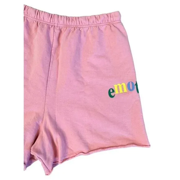 MAYFAIR Your Emotions Are Valid Emotional Soft Pink Sweat Lounge Shorts Size XXL
