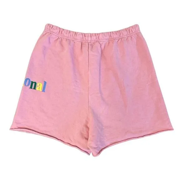MAYFAIR Your Emotions Are Valid Emotional Soft Pink Sweat Lounge Shorts Size XXL