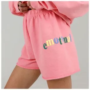 MAYFAIR Your Emotions Are Valid Emotional Soft Pink Sweat Lounge Shorts Size XXL