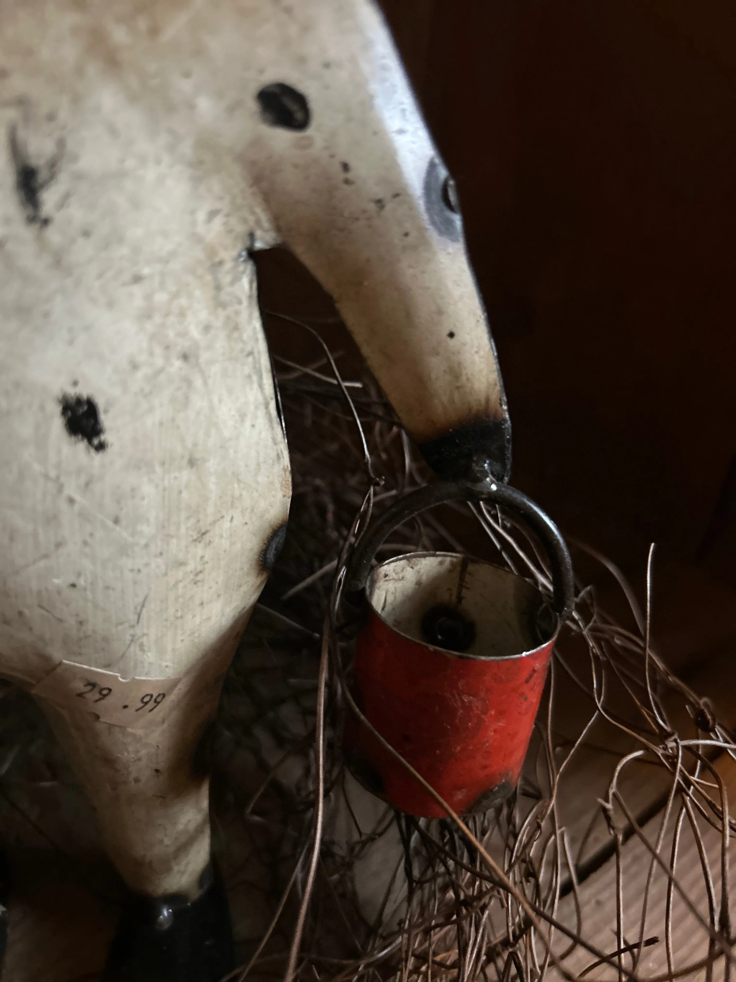 Metal Snowman Holding Bucket