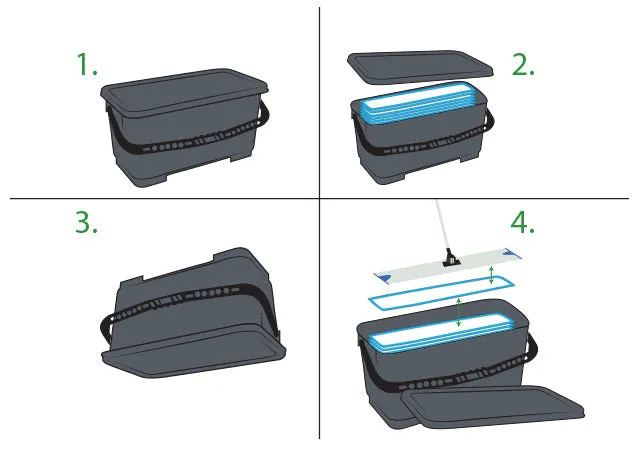 Microfiber Charging Bucket With Lid - Sold By The Case