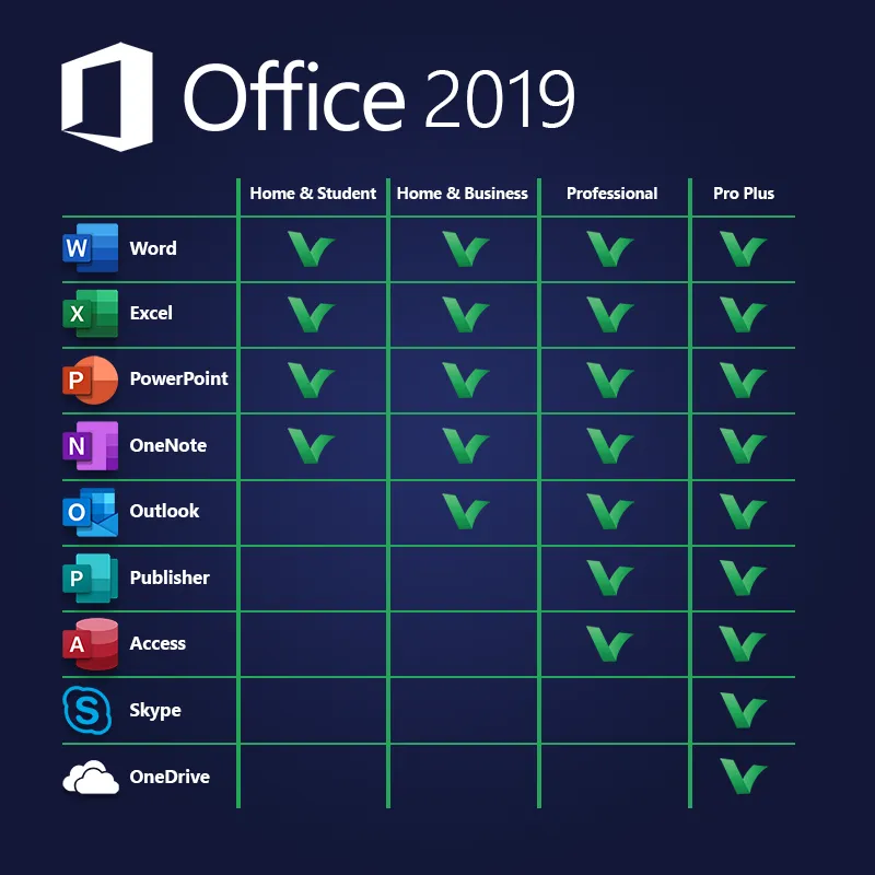 Microsoft Office 2019 Home and Business Digital Licence | Different Licence Options