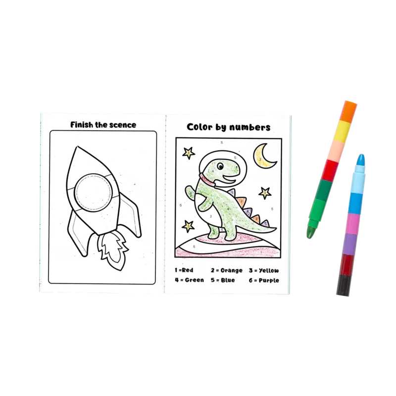 Mini Traveller Coloring   Activity Kit - Dinosaurs in Space