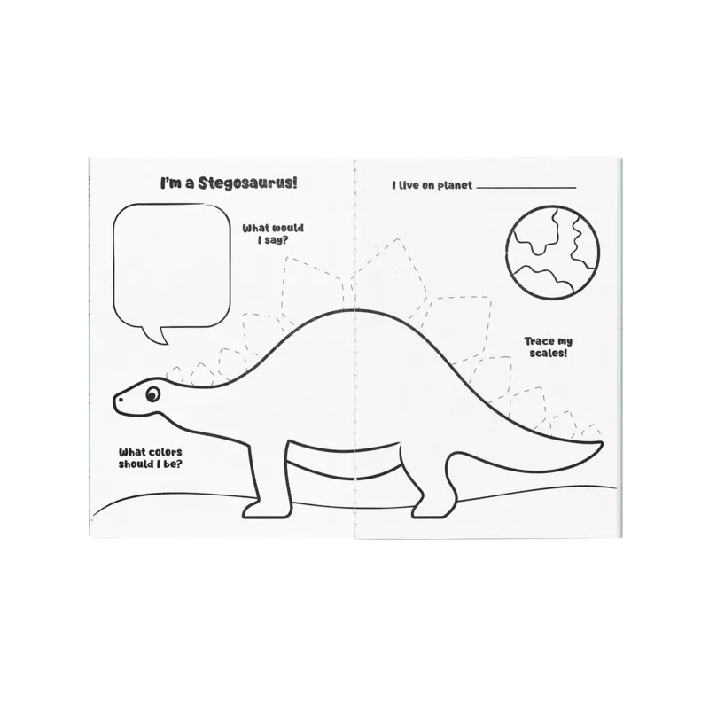 Mini Traveller Coloring   Activity Kit - Dinosaurs in Space